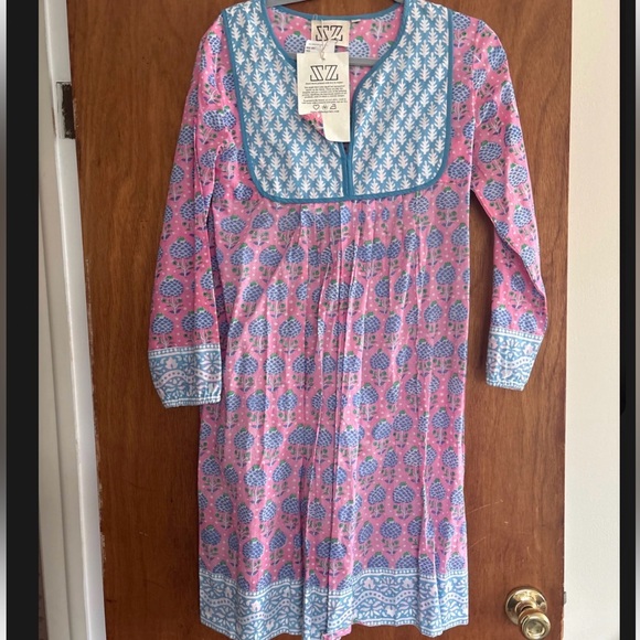 Sz Blockprints Dresses & Skirts - Nwt SZ Blockprints Jaipur Dress – Eva Pink Pineapple Printsz small